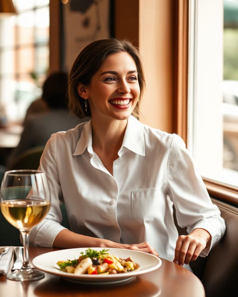 Femme au restaurant